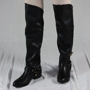 Report Signature "GEENA" Over The Knee Engineer Harness Boot with Buckles